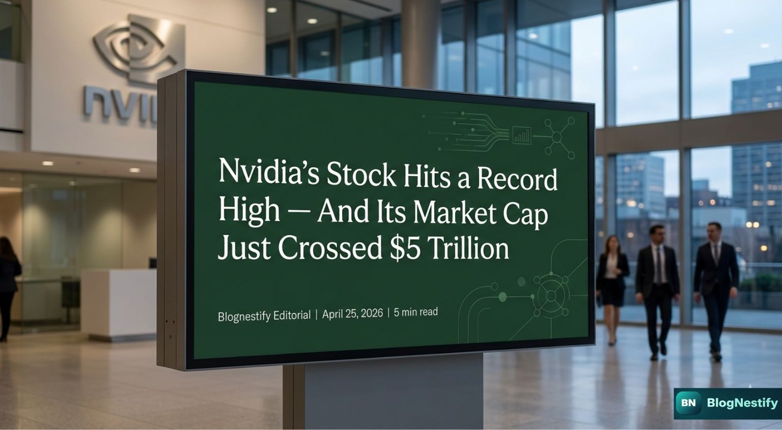 Nvidia's Stock Hits a Record High — And Its Market Cap Just Crossed $5 Trillion