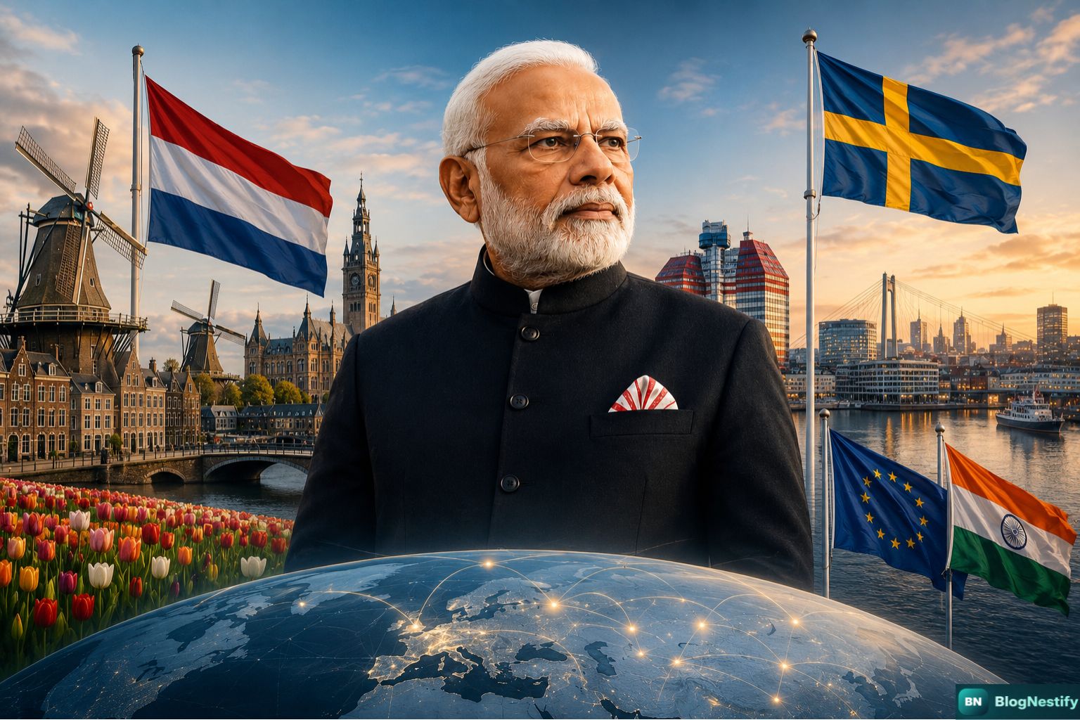PM Modi's Five-Nation Tour: Netherlands Chip Deal & Sweden Visit Explained